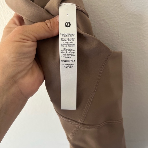 Lululemon Nulu Slim-Fit High-Rise Pull-On Midi Skirt Color Taupetastic Size 4 - Picture 6 of 8